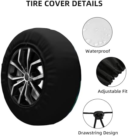 Wolf Spare Tire Cover Weatherproof Wheel Protectors Universal Wheel Covers - Image 3