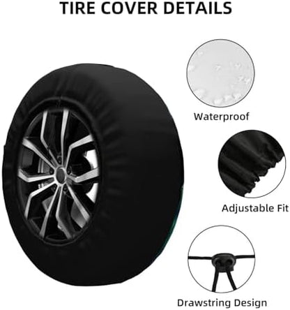 Wolf Spare Tire Cover Weatherproof Wheel Protectors Universal Wheel Covers - Image 3
