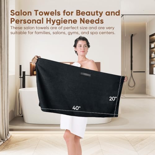 HOMEXCEL 5PK Microfiber Hair Towels, 40x20 in, Fast Drying - Image 5