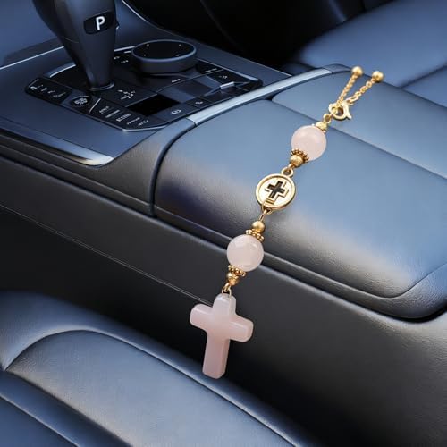 Car Rear View Mirror Accessories Car Hanging Ornament, Cross Unique Rearview - Image 4