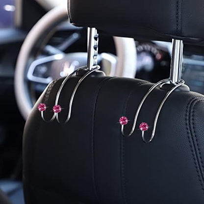 SAVORI Auto Hooks Bling Car Hangers Organizer Seat Headrest Hooks Strong and - Image 3
