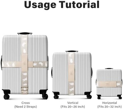 Luggage Straps for Suitcases, Adjustable Luggage Elastic Belt, Travel - Image 3