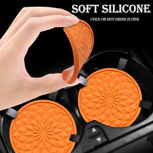 2 Pack Silicone Car Cup Holder Coaster – 2.75 Inch Non-Slip Drink Mat, - Image 4