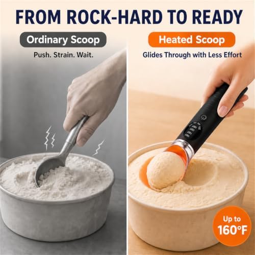 Heated Ice Cream Scoop Rechargeable, Electric Ice Cream Scooper - Image 2