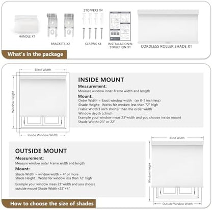 AOSKY Cordless Blackout Roller Shades - Image 6