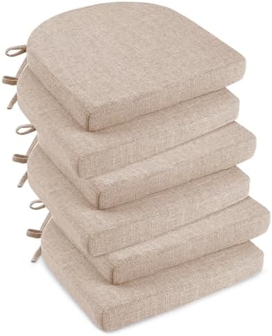 downluxe Indoor Chair Cushions for Dining Chairs, Kitchen Chair Pads by Downluxe