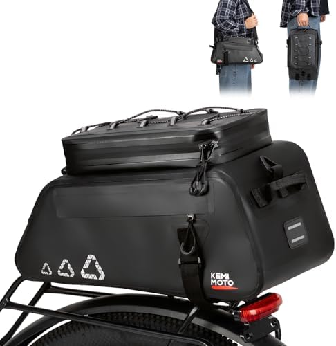 KEMIMOTO Bike Bag for Bicycle Rear Rack 13L Water Resistant Ebike Trunk Bag by kemimoto