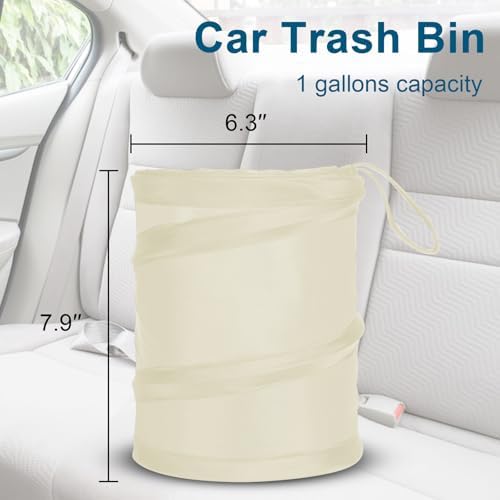 Car Trash Can, 2 Packs Mini Car Garbage Can, Collapsible Trash Bin - Image 3