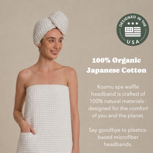 Luxury Organic Japanese Cotton Waffle Body Towel Wrap - Image 3