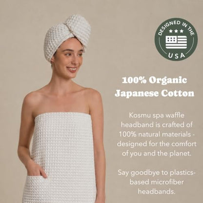 Luxury Organic Japanese Cotton Waffle Body Towel Wrap - Image 3