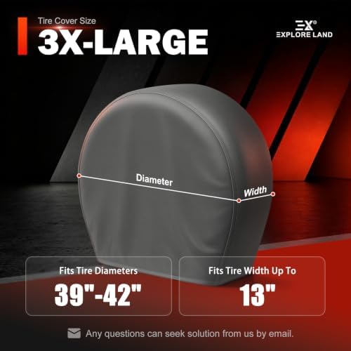 Explore Land Tire Covers 4 Pack Fit Tire Diameters 39-42 inch - Image 2