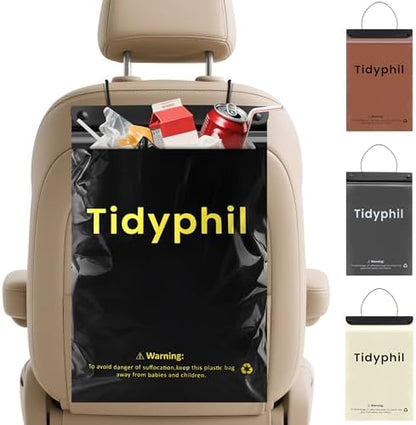 50 PCS Disposable Hanging Car Garbage Bags, Car Trash Can Substitute. Black by Unknown