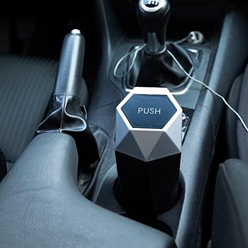 Ginsco Car Trash Can with Lid, Mini Car Cup Holder Trash Can, Car Garbage Can - Image 3
