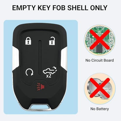Replacement Key Fob Cover fit for 2022 2021 2020 2019 Chevy Silverado GMC - Image 2