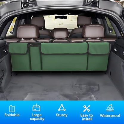 Car Trunk Organizer with Lid, Large Waterproof Vehicle Backseat Hanging Storage - Image 3