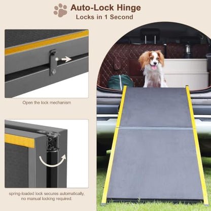Dog Ramp for Car, Heavy Duty Steel Frame Folding Car Ramp - Image 2