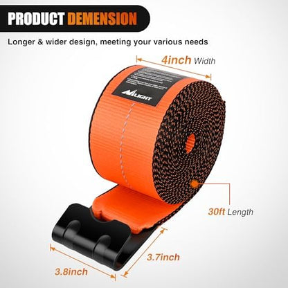 Nilight Truck Straps 4”×30’ Heavy Duty 16800LBS Break Strength 10 Pack - Image 2
