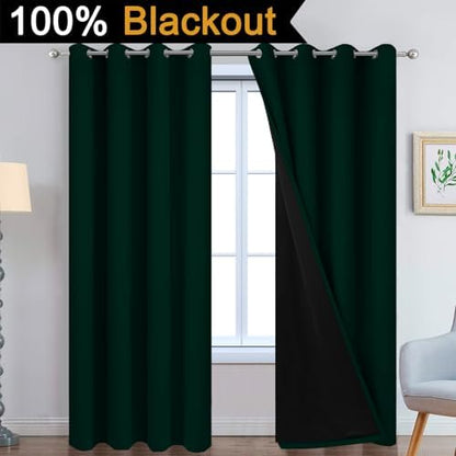 Yakamok Pine Tree Green 100% Blackout Curtains 96 Inches Long 52" Wide - Image 3