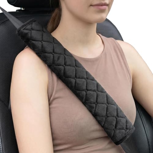 Soft Auto Seat Belt Pads Extra Long 13.7in, Seatbelt Shoulder Cover, 2 Piece Set by Unknown