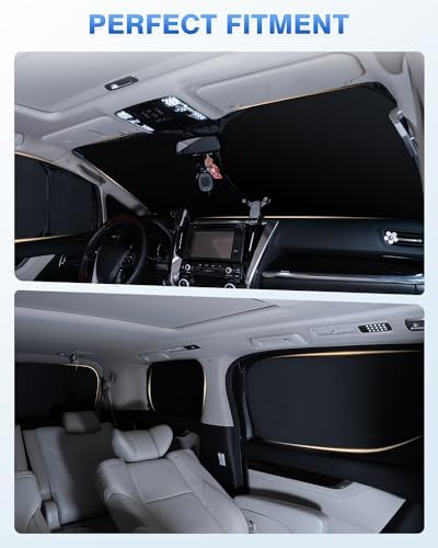Canvcle Sunshades for 2014-2020 Nissan Rogue Accessories Windshield Sun Shade - Image 6
