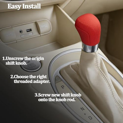 Car Gear Shift Knob Cover, Comfortable Silicone Anti-Skid Vehicle Shifter Stick - Image 4