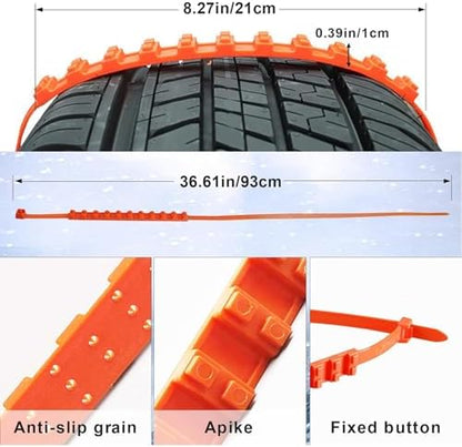 Anti Slip Tire Strap, Reusable Car Winter Zip Tie Tire Snow Wheels Chains - Image 5