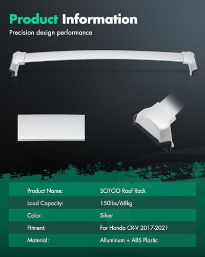 SCITOO Roof Rack crossbars Fit for Honda CR-V 2017-201, Cargo Carrier Kayak - Image 2