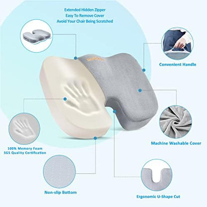 SAIREIDER Lumbar Support Pillow and Office Chair Cushion, Memory Foam Car Seat - Image 3