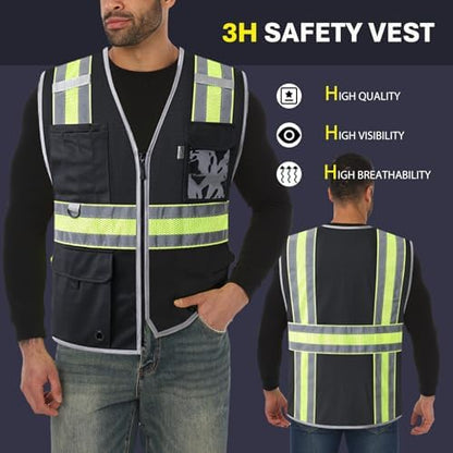 JKSafety Safety Vest for Men Women Hi Vis Relfective Vest - Image 6