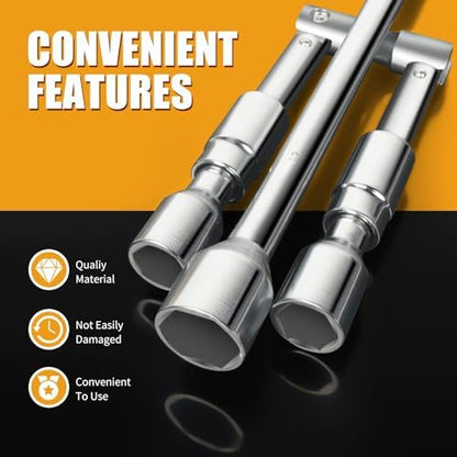 MIKKUPPA 4 Way Folding Lug Wrench, 4 Way Sliding Wheel Lug Nut Wrench - Image 5