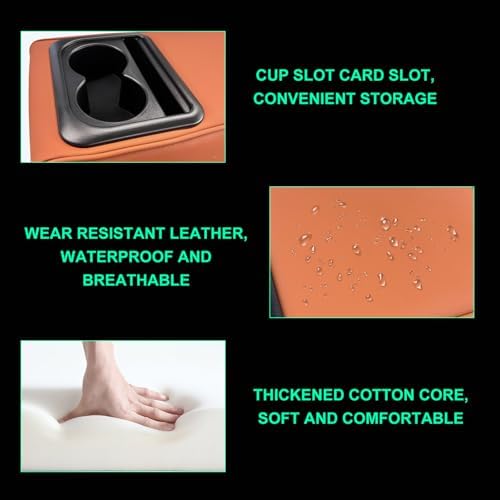 Car Center Console Armrest Pillow, Memory Foam Auto Armrest Box Cover - Image 3