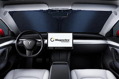 Magnelex Tesla Windshield Sun Shade, Reflective Polyester Blocks Heat & Sun - Image 2