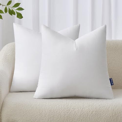 MIULEE 26x26 Euro Pillow Inserts Set of 2, Throw Pillows by MIULEE