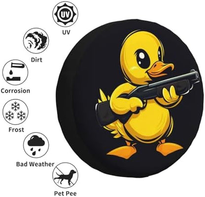 Funny Duck Spare Tire Cover Weatherproof Universal Wheel Protectors Cute Duck - Image 5