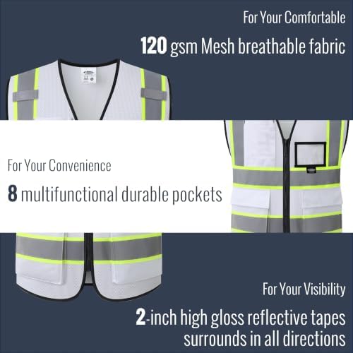 JKSafety Safety Vest for men women Hi Vis Vest - Image 4
