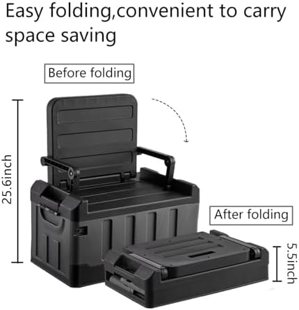 Versatile Foldable Seatable Car Organizer Box Heavy Duty Storage Bins - Image 3