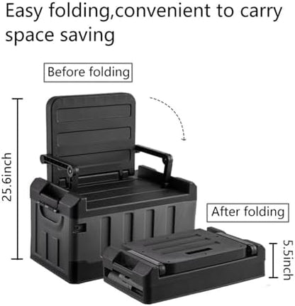 Versatile Foldable Seatable Car Organizer Box Heavy Duty Storage Bins - Image 3