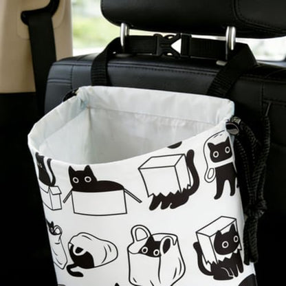 Playful Black Cat Car Trash Bag - Image 7