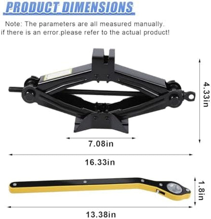2PCS Car Scissor Jack Kit, Max 2 ton Capacity Automotive Lift Jacks Tool - Image 2