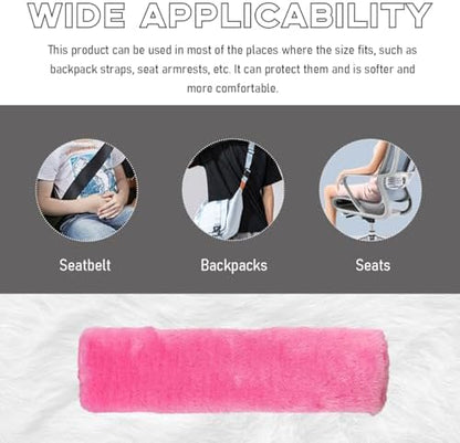2 PCS Seat Belt Shoulder Pads, Soft Fluffy Plush Seat Belt Shoulder Strap Covers - Image 6