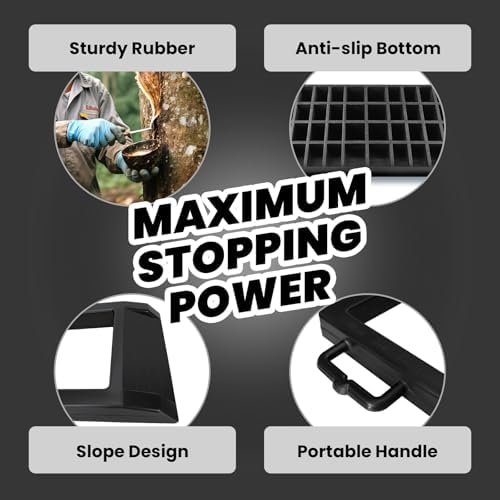HOXWELL Rubber Heavy Duty Pallet Jack Rubber Wheel Chock 1 Pack, Premium Pallet - Image 3