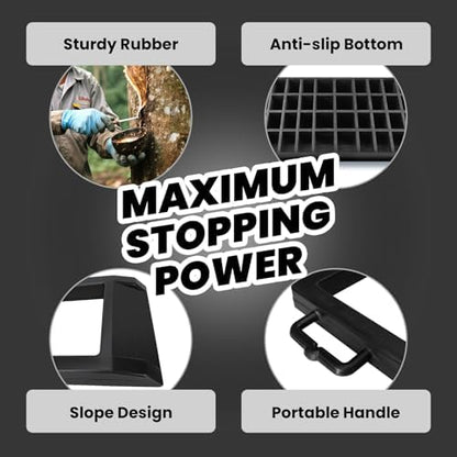 HOXWELL Rubber Heavy Duty Pallet Jack Rubber Wheel Chock 1 Pack, Premium Pallet - Image 3