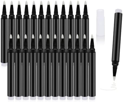 24 PCS White Liquid Chalk Markers Wet or Dry Erase Fine Tip Neon Pens by Unknown