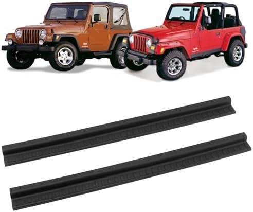 Door Sill Guards Kit Rubber Door Entry Guards Protector Wrangler TJ 2 Door by JONGCOVER