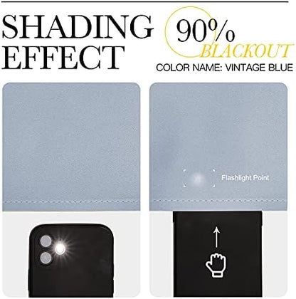 NICETOWN Vintage Blue Blackout Curtains - Image 5