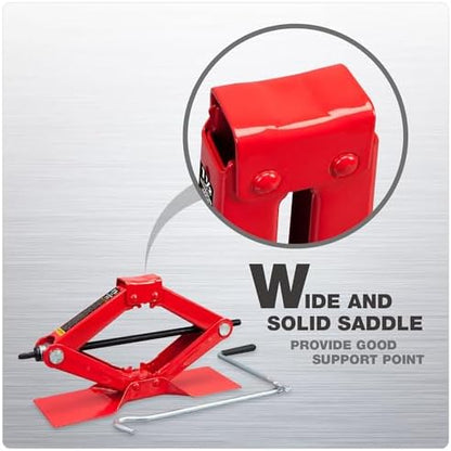 Big RED T10152-3 Torin Car Scissor Jack: Steel Portable Tire Jack - Image 3