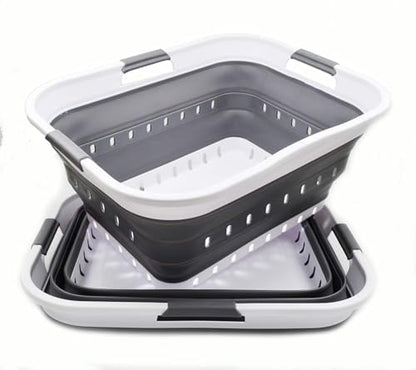 SAMMART 42L Collapsible Plastic Laundry Basket - Image 2
