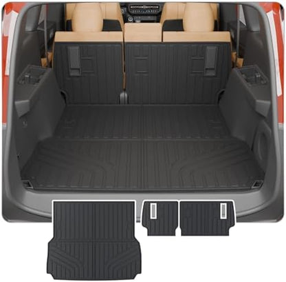Trunk Mat & Backrest Mats for 2024-2026 Toyota Land Cruiser by Thinzyou