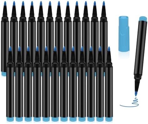 24 PCS Sky blue Liquid Chalk Markers Wet or Dry Erase Fine Tip Neon Pens by Unknown