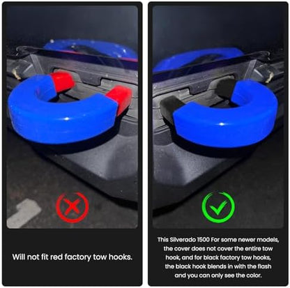 Tow Hook Covers for Silverado 1500/Sierra 1500 Dark Blue - Image 3